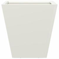 VidaXL Plantenbakken 2 st 30x30x30 cm staal wit - thumbnail