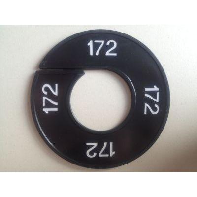 Maatring 9cm zwart/wit 172