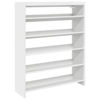 VidaXL Schoenenrek 80x25x100 cm bewerkt hout wit - thumbnail