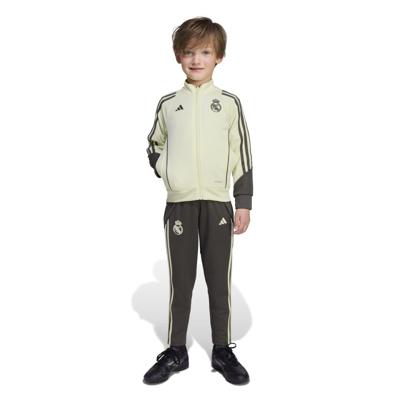 adidas Real Madrid Trainingspak Full-Zip 2025-2026 Peuters/Kleuters Lichtgroen Grijs
