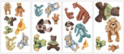 RoomMates muurstickers knuffeldieren vinyl 23 stuks RoomMates muurstickers knuffeldieren vinyl 23 stuks