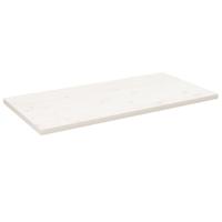 Tafelblad rechthoekig 100x50x2,5 cm massief grenenhout wit - thumbnail
