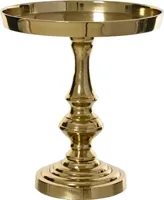 Decoris bijzettafel aluminium deco 24x25cm goud - thumbnail