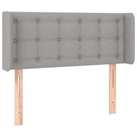 Hoofdbord met randen 83x16x78/88 cm stof lichtgrijs - thumbnail