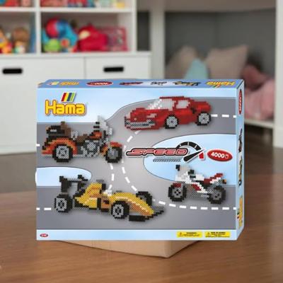 Hama strijkkralenset - racen, 4000st. - thumbnail
