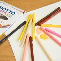 Giotto Turbo Color Skin Tones viltstiften, etui van 12 stuks - thumbnail