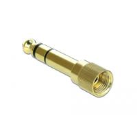 Delock 66390 66390 Jackplug Audio Adapter [1x Jackplug male 6,3 mm - 1x Jackplug female 3,5 mm] Goud - thumbnail