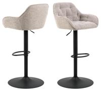 Bendt Draaibare Barkruk 'Loren' Bouclé, kleur Beige (zithoogte 63-84cm) - thumbnail