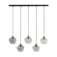 Light & Living Hanglamp 'Rakel' 5-Lamps, kleur Antiek Brons / Smoke - thumbnail