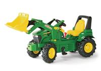 Rolly Toys Farmtrac John Deere 7930 traptrekker met lucht-banden, versnelling, rem en voorlader - thumbnail