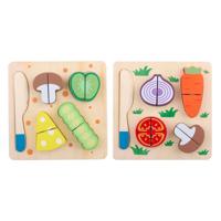 Houten Snijpuzzel Groente, 9st. - thumbnail