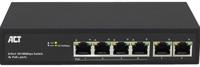 ACT AC4430 Ethernetswitch 6-Poorts 10/100Mbps 4xPoE+ - thumbnail