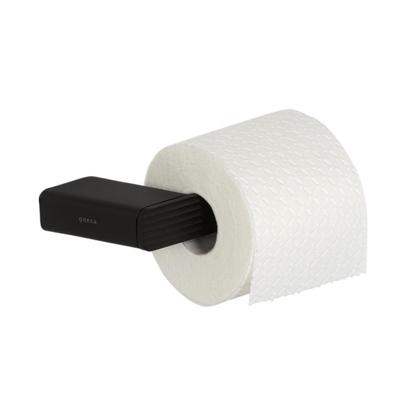 Toiletrolhouder Geesa Shift Zonder Klep met Horizontaal Strepenpatroon Zwart