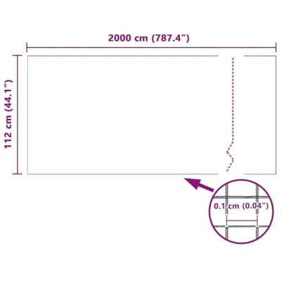 VidaXL Horrengaas wit 112 x 2000 cm glasvezel