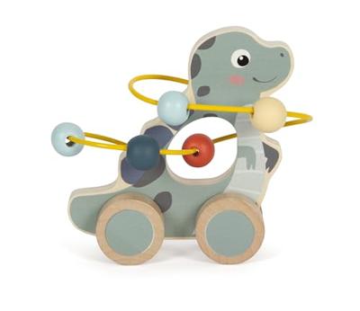 Small Foot - houten duwfiguur motoriekspiraal dino