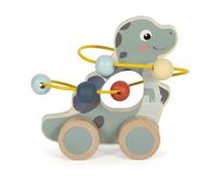Small Foot - houten duwfiguur motoriekspiraal dino - thumbnail