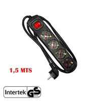 4-voudige Stekkerdoos met Schakelaar EDM 41013 Schuko (1,5 m) - thumbnail