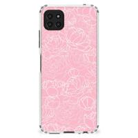 Samsung Galaxy A22 5G Case White Flowers - thumbnail