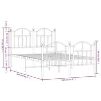 Bedframe met hoofd- en voeteneinde metaal zwart 120x200 cm - thumbnail