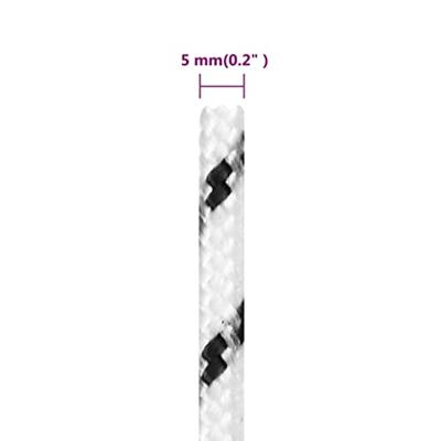Boottouw gevlochten 5 mmx50 m polyester wit Boottouw gevlochten 5 mmx50 m polyester wit