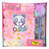 Canenco Cutie crew notitieboek met pompom pen - thumbnail