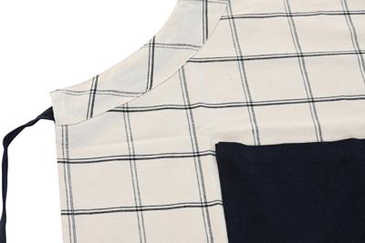 Schort met Buidelzak DKD Home Decor 70 x 1 x 85 cm Zwart Beige Blauw Katoen