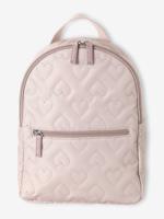 Rugzak voor de kleuterschool voor meisjes met hartenprint roze (poederkleur) - thumbnail