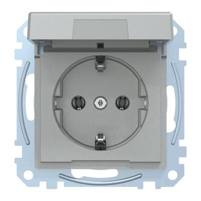 Merten MEG2311-0460 Wandcontactdoos System M Aluminium 1 stuk(s)