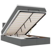 Bed met matras 120x200 cm stof donkergrijs - thumbnail