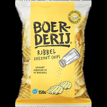 Boerderij Chips Ribbel Zeezout 150 g bij Jumbo