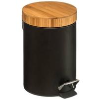 5Five Pedaalemmer - zwart - metaal - 3 L - 17 x 25 cm - thumbnail