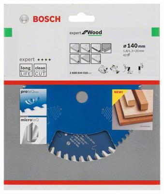 Bosch Accessories Expert for Wood 2608644010 Cirkelzaagblad 140 x 20 x 1.3 mm Aantal tanden: 42 1 stuk(s)