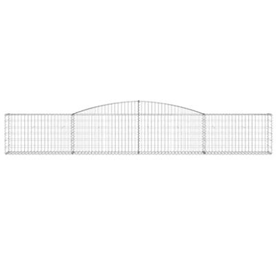 Schanskorf gewelfd 400x30x60/80 cm gegalvaniseerd ijzer