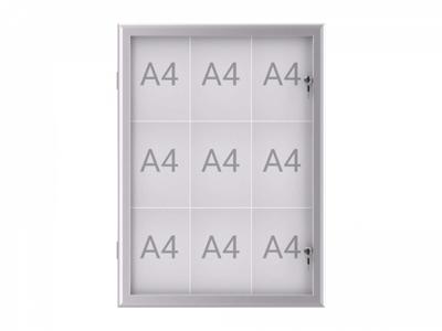 Maul Wissellijst MAULexcite Voor papierformaat: 9 x DIN A4 Tegen regen beschermde buitenruimte 6653908 Aluminium Zilver 1 stuk(s)