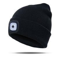 Technosmart Muts met LED Verlichting - Zwart Beanie - Unisex - One Size - Warme Hardloopmuts - thumbnail