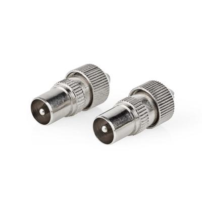 Nedis CSGP40902ME Iec (coax) -connector Male - 2 Stuks Metaal