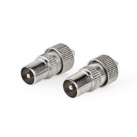 Nedis CSGP40902ME Iec (coax) -connector Male - 2 Stuks Metaal - thumbnail