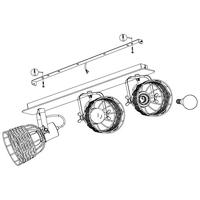 Eglo 3-lichts plafondlampAnwick 1 met rotan - 43326 - thumbnail