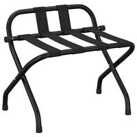 VidaXL Bagagerek met rugleuning 56x39x52 cm zwart - thumbnail
