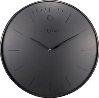 NeXtime NE-3235ZW Wandklok Glamour Ø40 Metaal Zwart - thumbnail