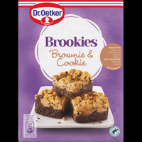 Dr. Oetker Brookies brownie & cookie mix 430 g bij Jumbo - thumbnail