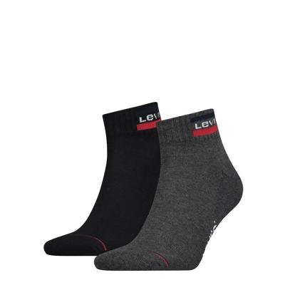 Levi's Mid Cut Sprtwr Logo Mid Grey/ Black 2-Pack-35/38