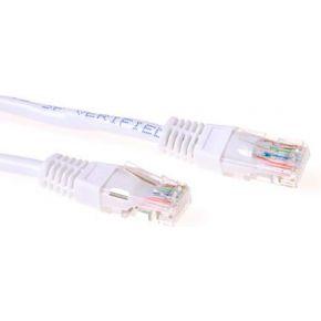 ACT Witte 1 meter U/UTP CAT5E patchkabel met RJ45 connectoren - thumbnail