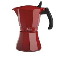 Italiaanse Koffiepot JATA Cafetera de inducción roja vulcano Rood Aluminium 6 Kopjes (1 Stuks) - thumbnail