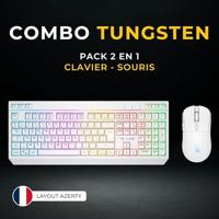 Draadloze gamingbundel - THE G-LAB - TUNGSTEN EX W COMBO - Toetsenbord + muis - 32 configureerbare macro's - WIT - thumbnail