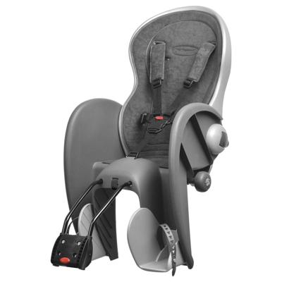 Polisport kinderzitje achter wallaby-evo deluxe donkergrijs/zilver met framemontage (ff)