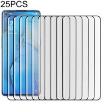 25 PC's voor OPPO Reno3 Pro 9H HD 3D Curved Edge Tempered Glass Film (Zwart) - thumbnail