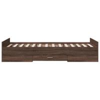 Bedframe met lades bewerkt hout bruin eikenkleur 100x200 cm - thumbnail
