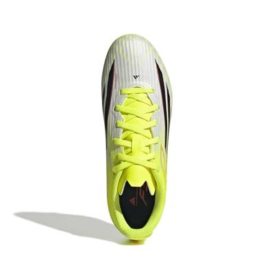 adidas F50 League Gras / Kunstgras Voetbalschoenen (MG) Kids Neongeel Zwart Rood
