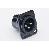 Amphenol AC3MM-DZB 3 Polige XLR Chassisdeel | Female | Type D | Zwart - thumbnail